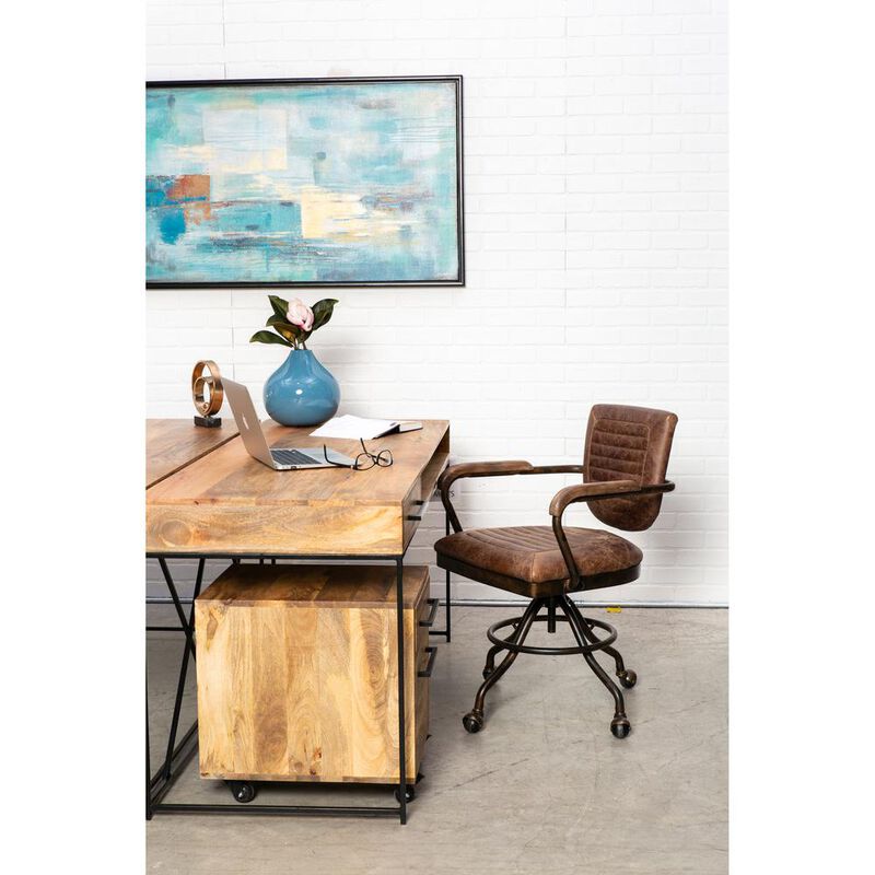 Sleek Industrial Colvin Desk - Natural Collection, Belen Kox