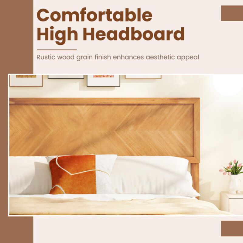 Bed Frame with Headboard and Storage Space for Practical and Stylish Bedroom Organization