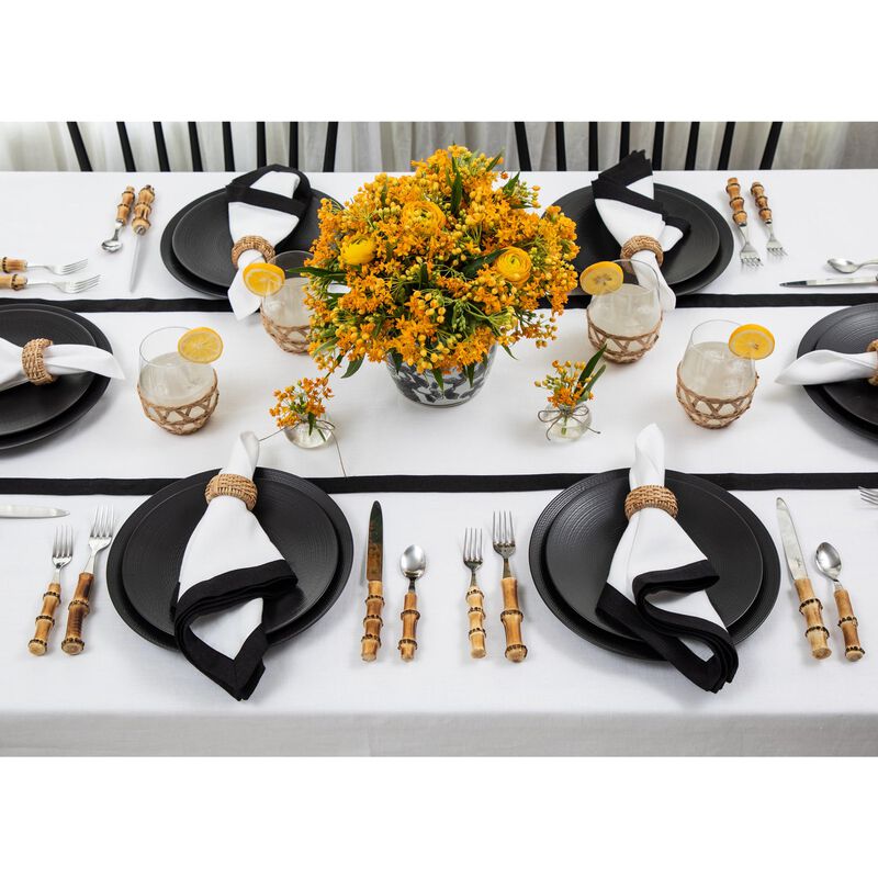 Solino Home 100% Pure Linen Table Runner 14 x 108 Inch | Classic
