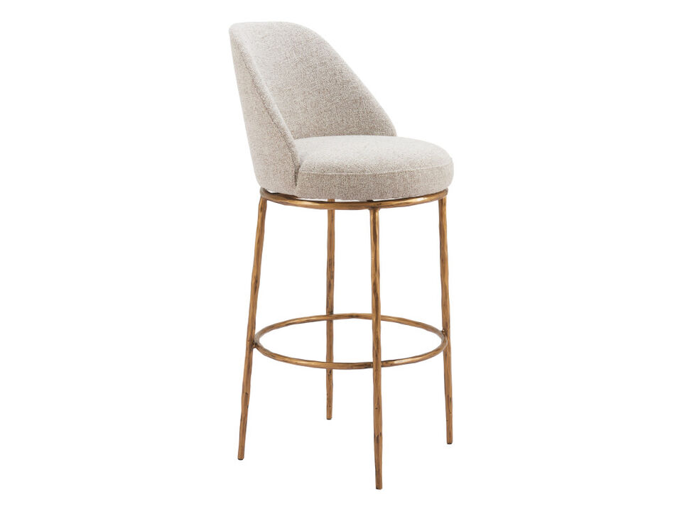 Nordhavn Swivel Barstool Beige & Gold