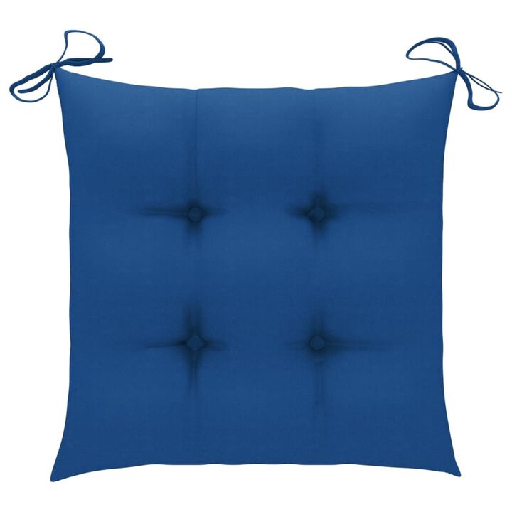 vidaXL Chair Cushions 6 pcs Blue 15.7"x15.7"x2.8" Fabric