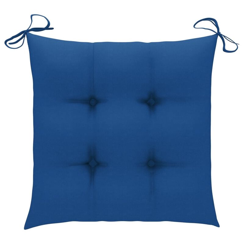 vidaXL Chair Cushions 6 pcs Blue 15.7"x15.7"x2.8" Fabric