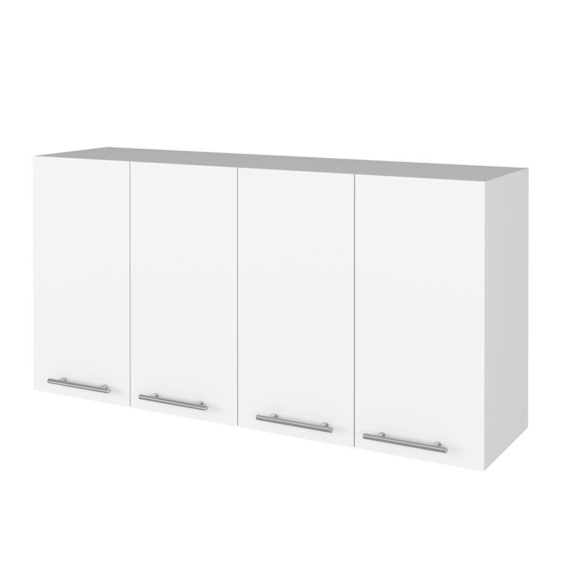 Stockton Rectangle Four Swing Doors Wall Cabinet White