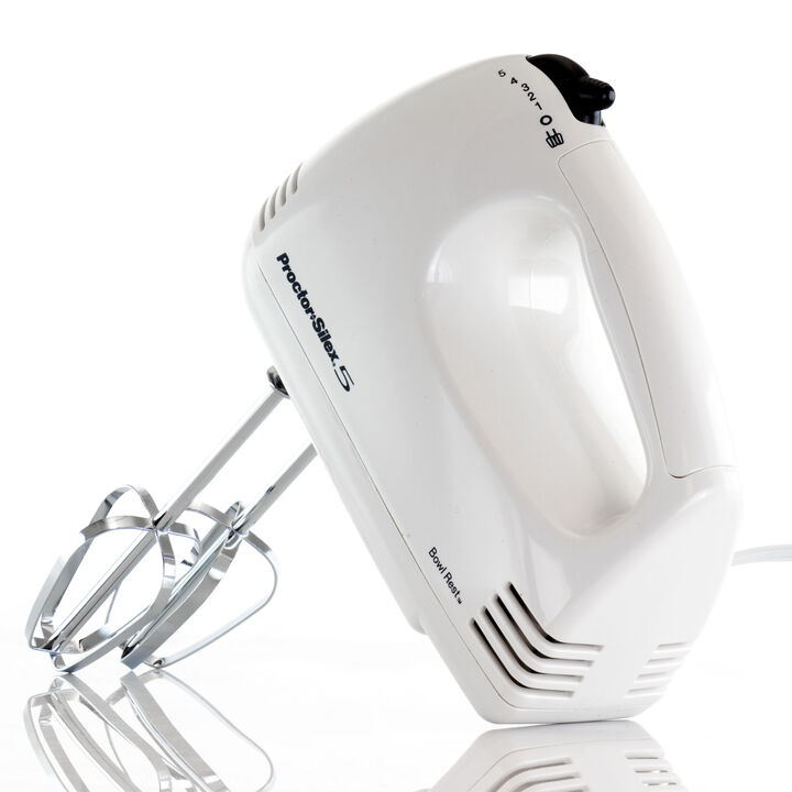Proctor Silex Easy Mix 5 Speed Hand Mixer in White