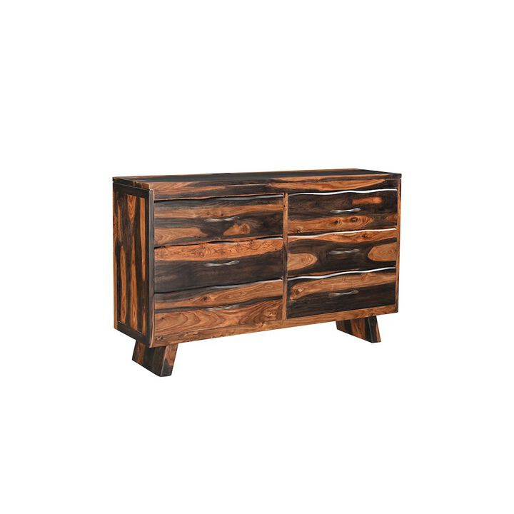 Taran Designs Marin 6-drawer Live Edge Solid Wood Dresser