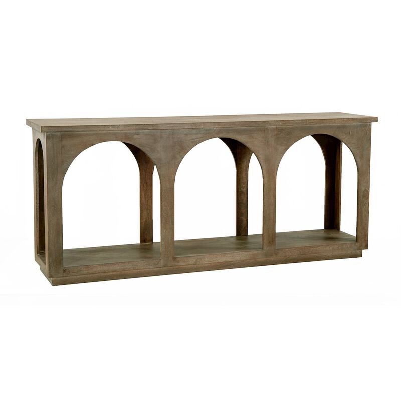 Alex Hamilton Archie Solid Wood Console Table in North Creek Brown