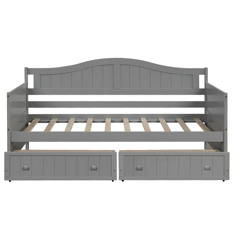 Merax Wooden Daybed with Trundle Bed