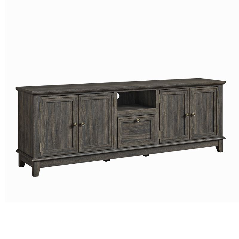 FESTIVO Rustic 72-Inch TV Stand with Adjustable Shelves, Hidden Storage