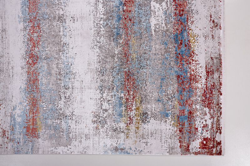 Cadiz 3902F Gray/Red/Blue 3'1" x 5' Rug