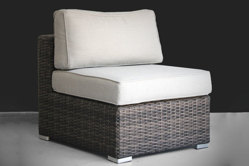 Living Source International Rattan Wicker Fully Assembled 2 - Person Seating Group with Cushions (Sunbrella Canvas)