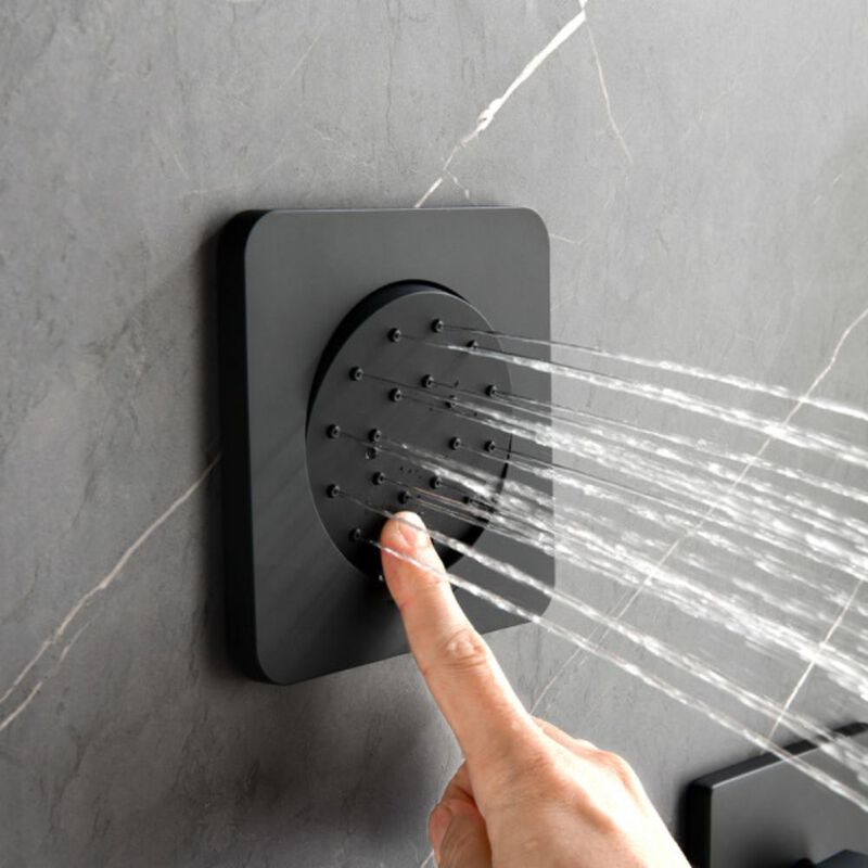 Luxury Shower Systems Wall-Mounted Rainfall Shower Head & Handheld Combo for Modern Bathrooms