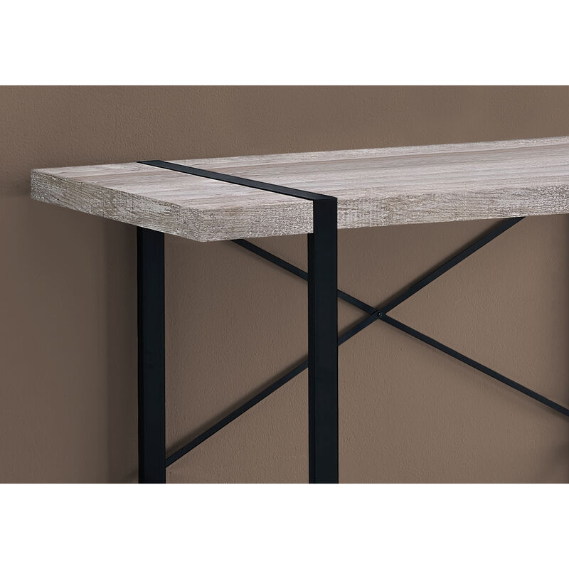 Monarch Specialties I 7315 Computer Desk, Home Office, Laptop, 48"L, Work, Metal, Laminate, Beige, Black, Contemporary, Modern