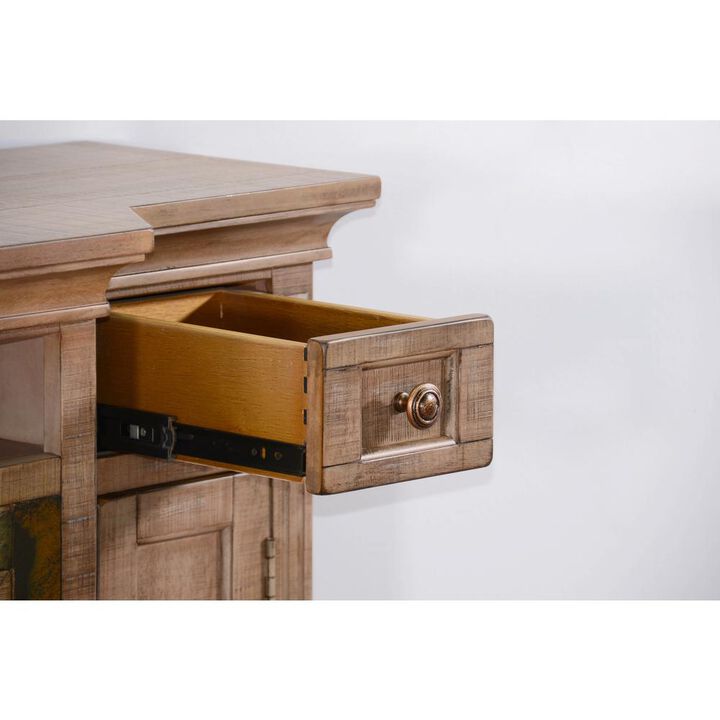 Sunny Designs 72 Media Console with Electric Fireplace