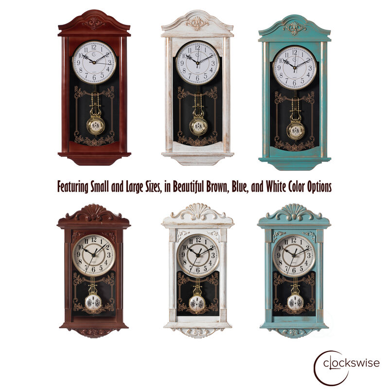 Clockswise Vintage Grandfather-Style Wall Clock