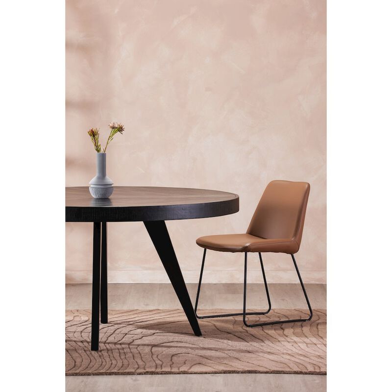 Moe’s Parq 60 Inch Round Dining Table Black