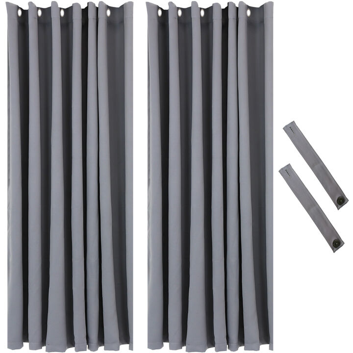 Sunnydaze Outdoor Blackout Curtain Panel - 100 in x 84 in