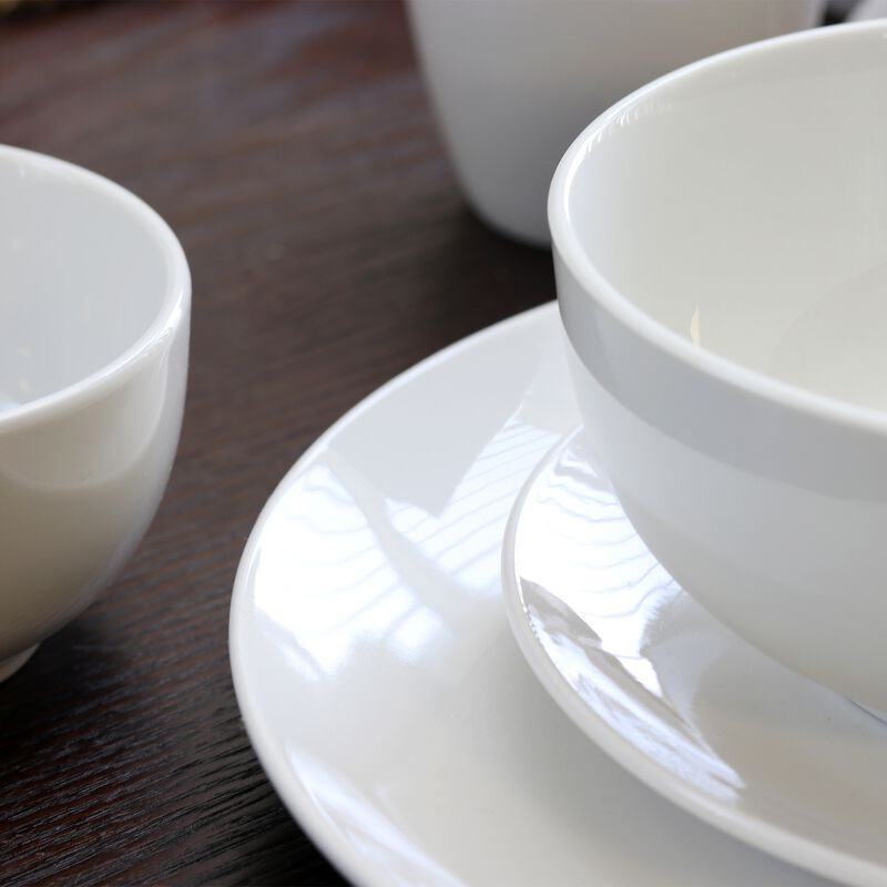 Gibson Home Ogalla 30 Piece Porcelain Dinnerware Set in White
