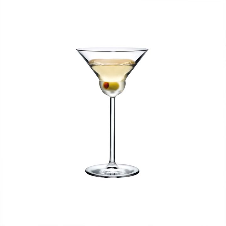 Vantage Crystal Martini Glasses with Olive Holding Base (Set of 2)