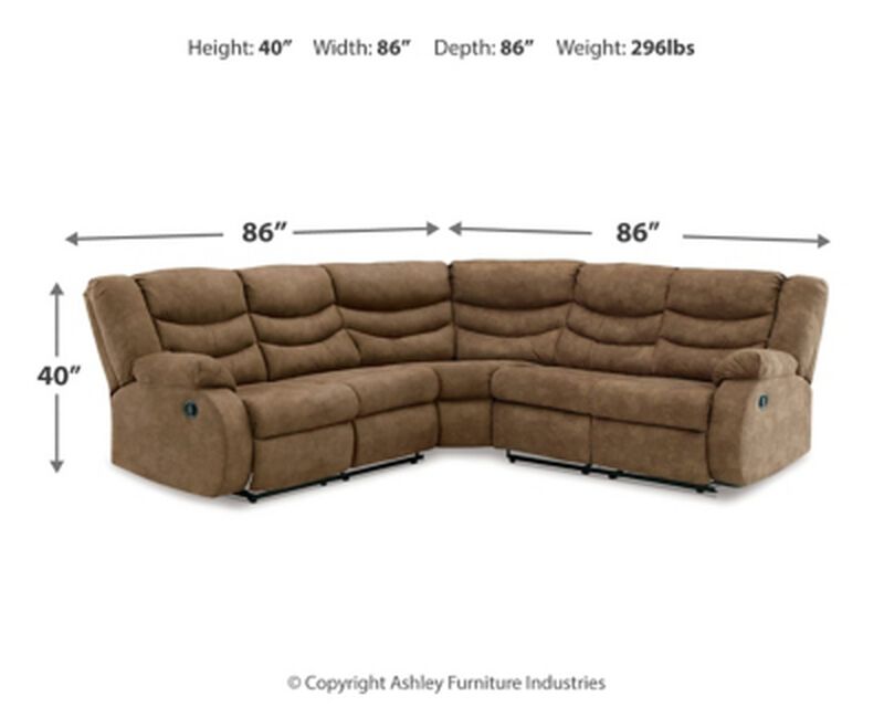 Partymate 2-Piece Reclining Sectional