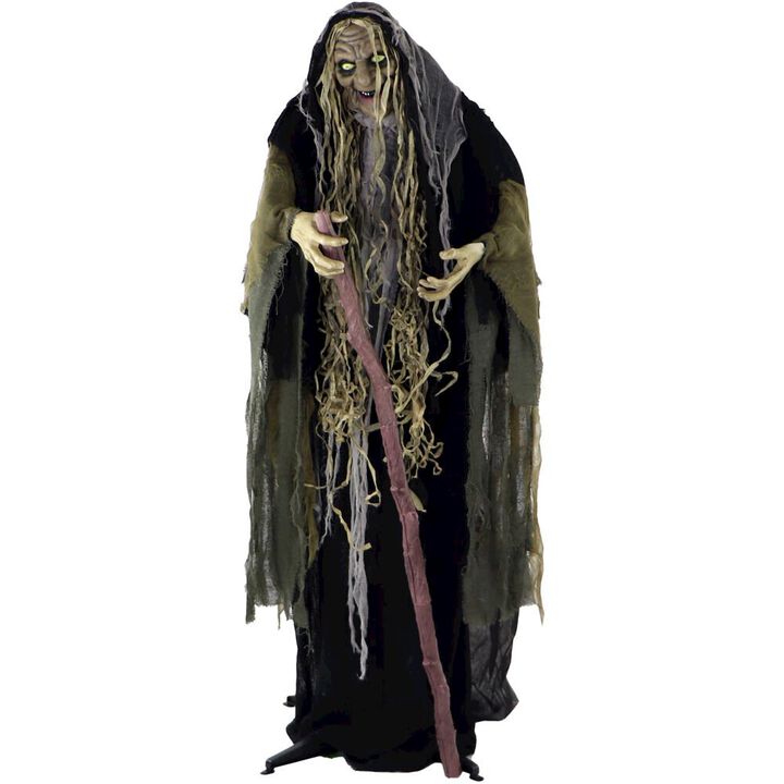 Haunted Hill Farm 68 Standing Witch, Animation, Lights, Sound