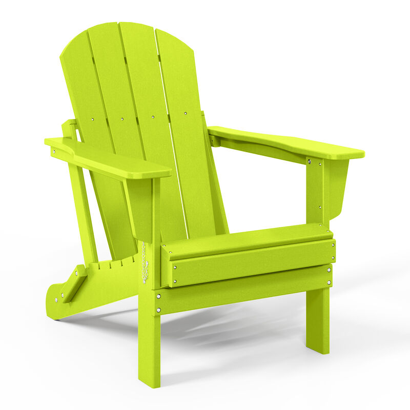 WestinTrends HDPE Outdoor Patio Folding Poly Adirondack Chair