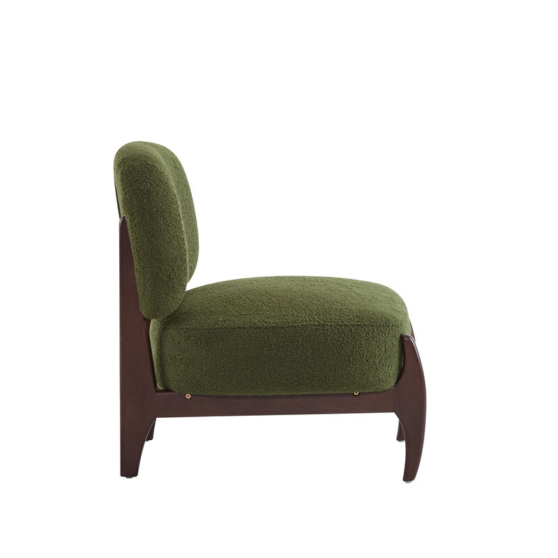 Merax Modern Boucle Accent Chair for Living Room, Bedroom