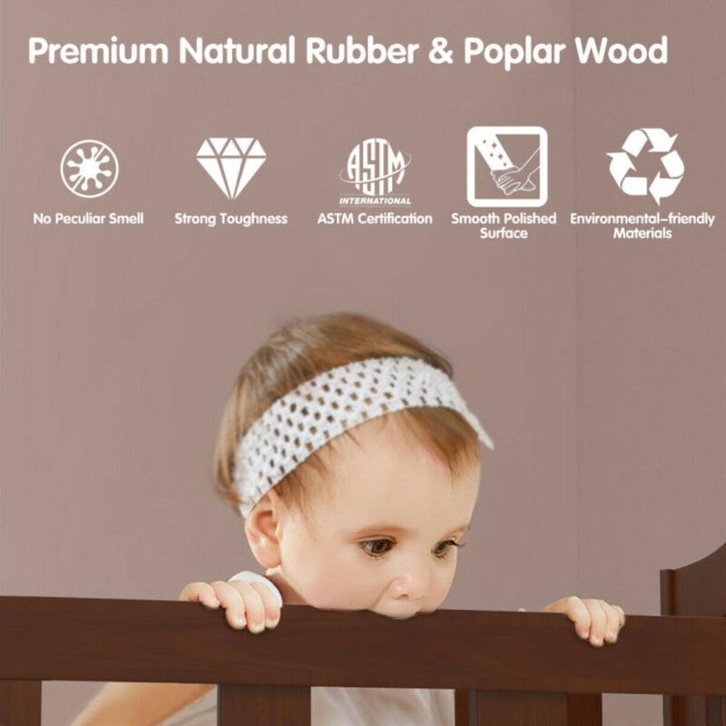 Hivvago 2-in-1 Classic Convertible Wooden Toddler Bed with 2 Side Guardrails for Extra Safety