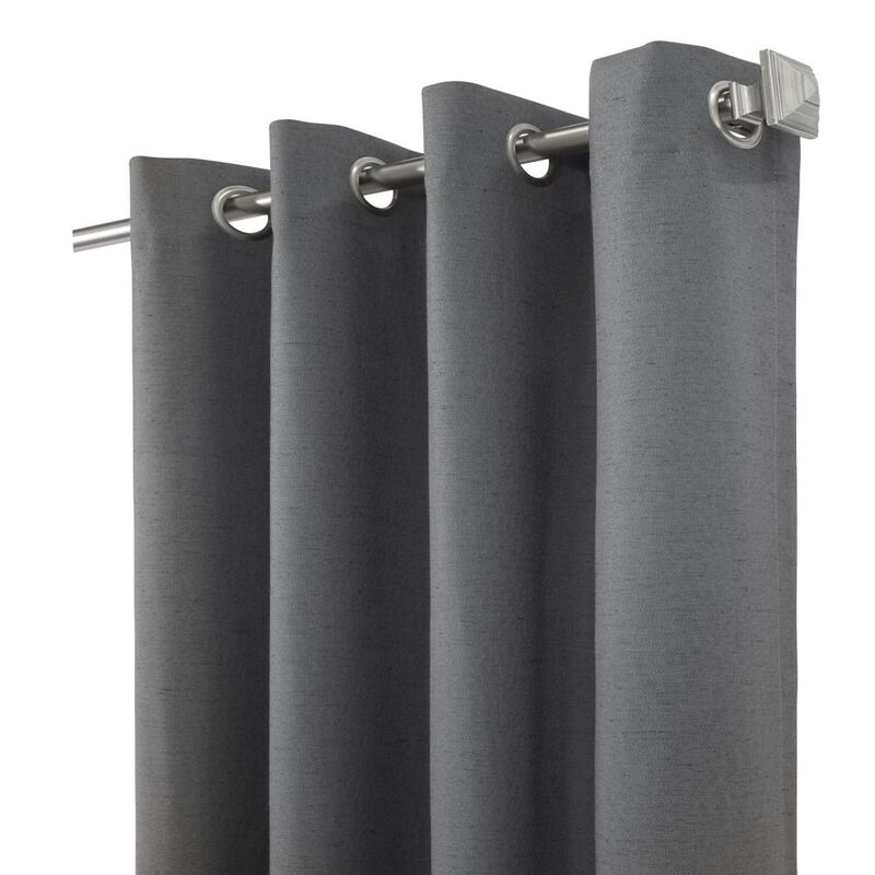 Thermaplus Ventura Blackout Grommet Curtain Panel Pair Frame Your Windows with Subtle Slub Textured Motif Each 78" x 84" Dark