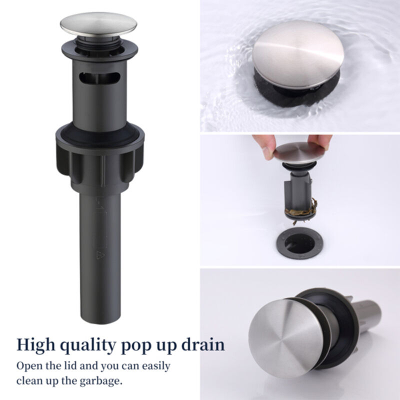 Widespread Bathroom Faucet, 2-Handle 3-Hole Sink Faucet for Modern Vanity & Bath Décor