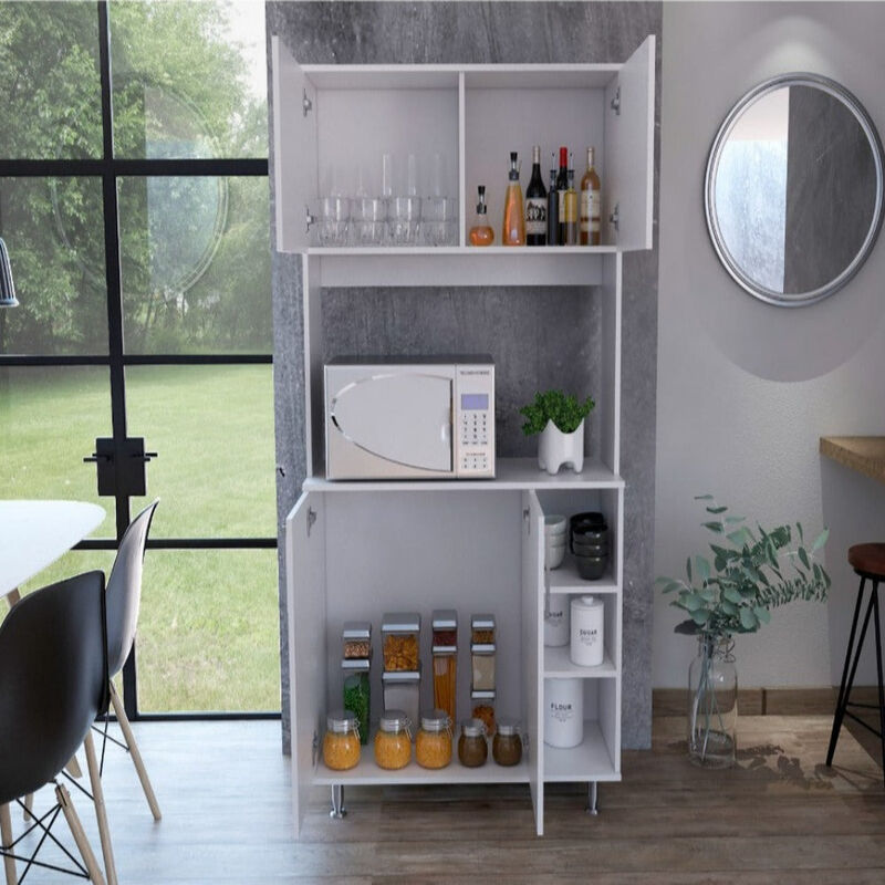 Pantry Cabinet Delaware, Kitchen, White