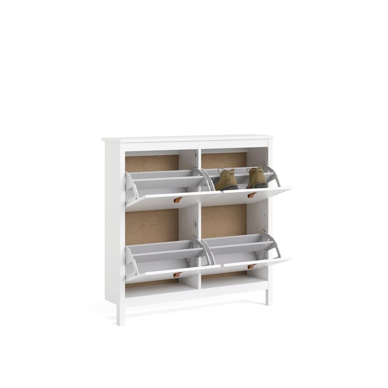 Tvilum Madrid 4 Drawer Shoe Cabinet, White