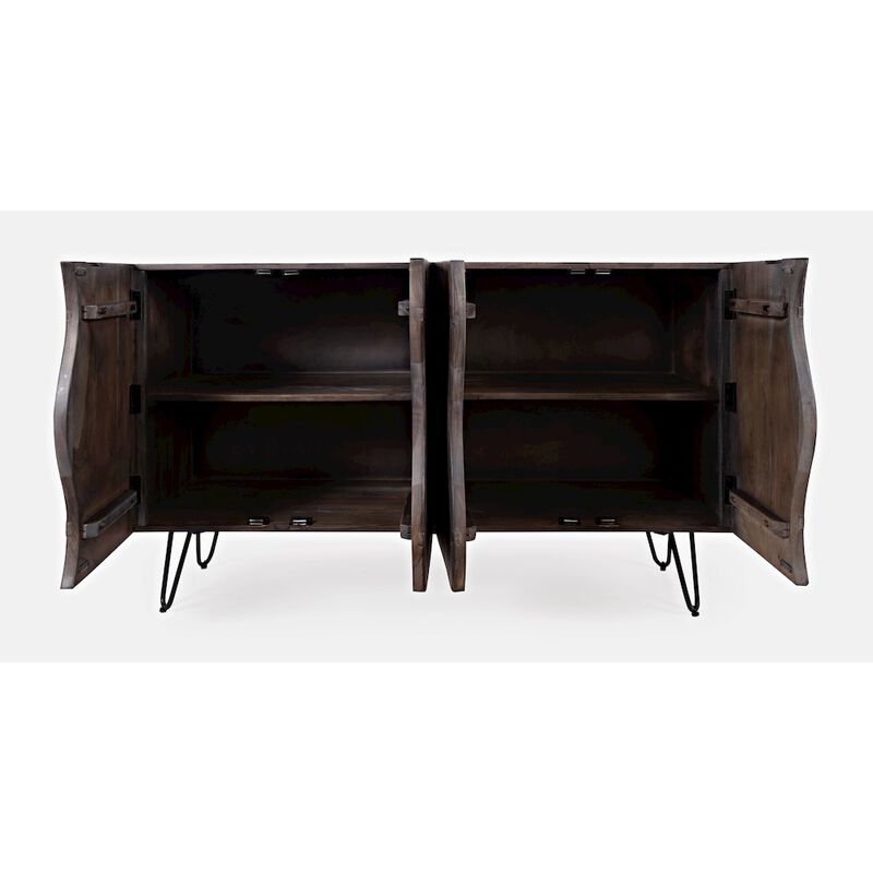 Jofran Nature's Edge Solid Acacia 54-Inch Modern Server Storage Cabinet