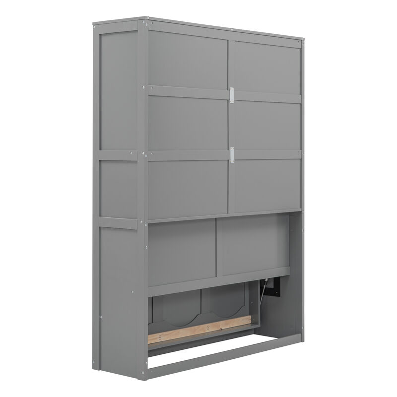 Merax Cabinet Murphy Bed with Shelves