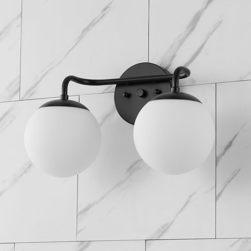Louis Parisian Globe Metalfrosted Glass Modern Contemporary LED Vanity