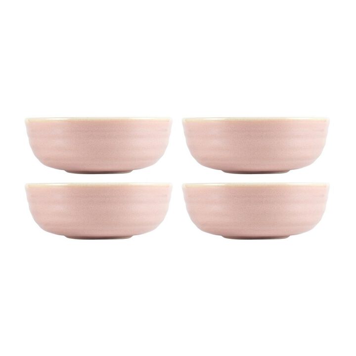 Pink Pott dia.5.75" h:2" 16 oz. Round Pink Porcelain Bowl (Set of 4)