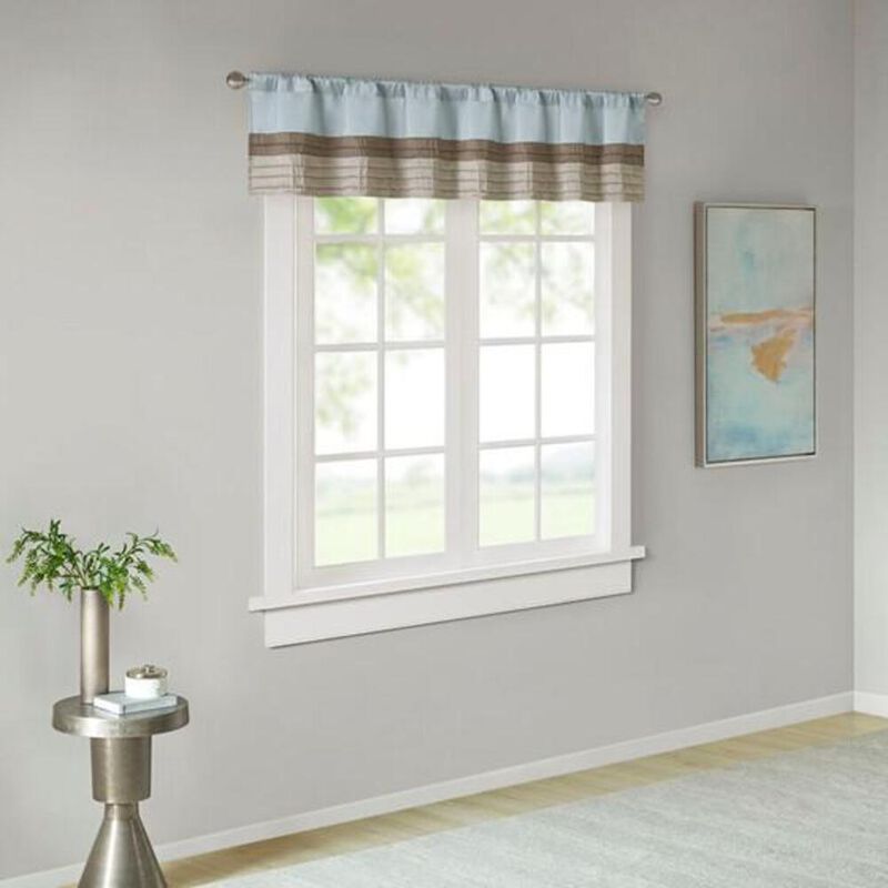 Belen Kox Amherst Striped Pintuck Window Valance, Belen Kox