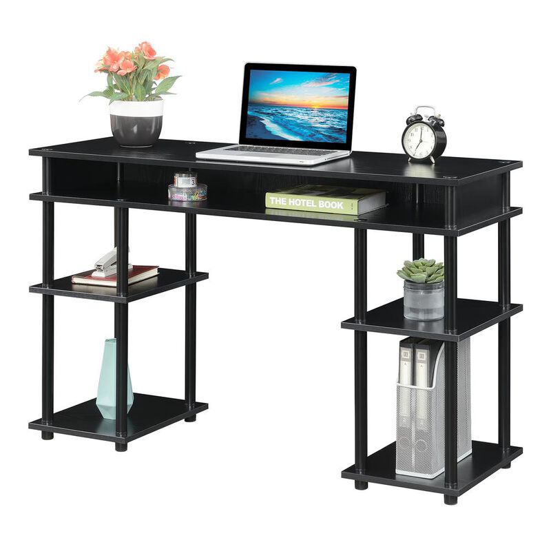 Convience Concept, Inc. Designs2Go No Tools Student Desk with Shelves - Black