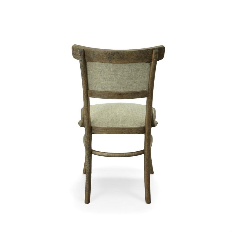 Carolina Living Diana Dining Chair - Set of 2 - Vintage Walnut - Peppered Upholstery