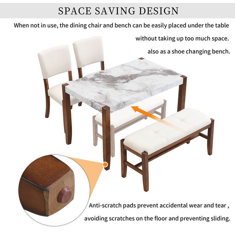 Merax 4-Piece Modern Dining Furniture Set