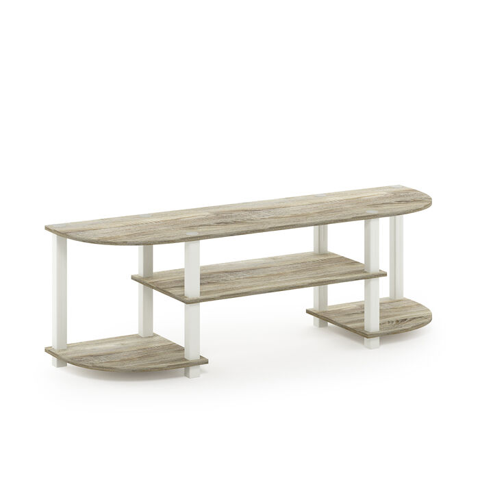Furinno Furinno 11058 Turn-S-Tube Wide TV Entertainment Center, Sonoma Oak/White