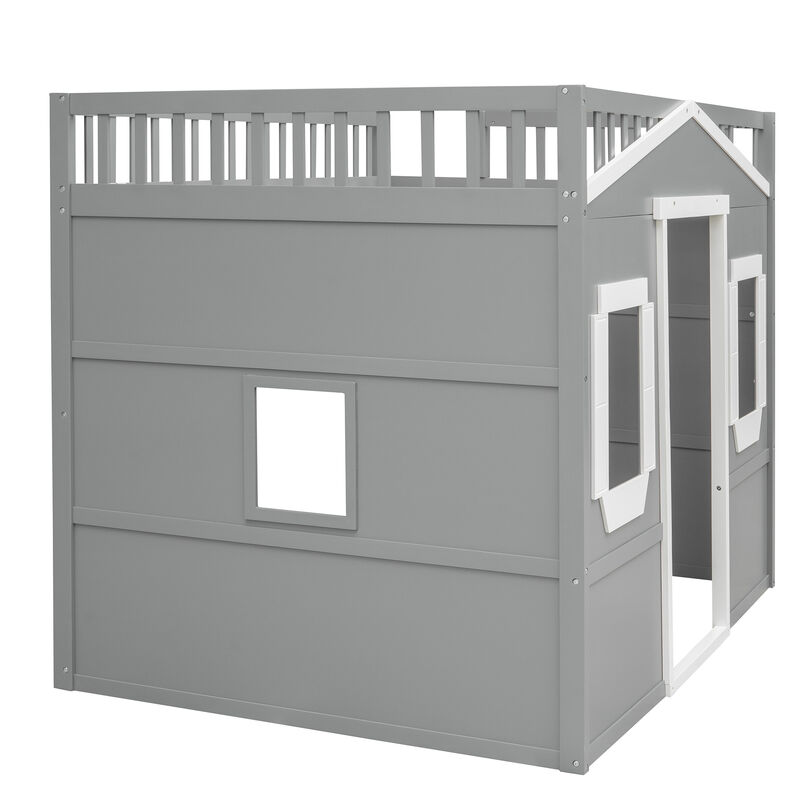 Merax House Loft Bed with Ladder