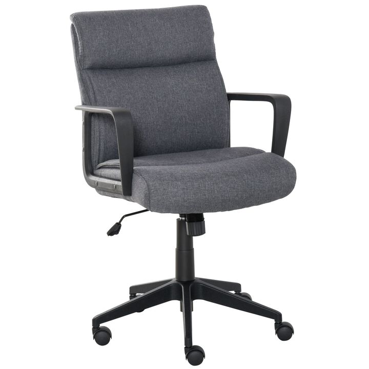 Desk Chair, Home Office Chair with Nailhead Trim, Button Tufted Back Design for Office, Computer Chair