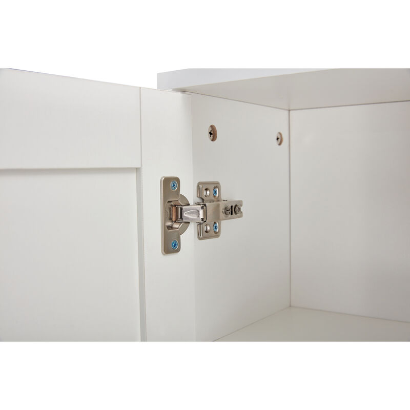 Home Bathroom Shelf Over-The-Toilet, Bathroom SpaceSaver, Bathroom Storage Cabinet Organizer, White