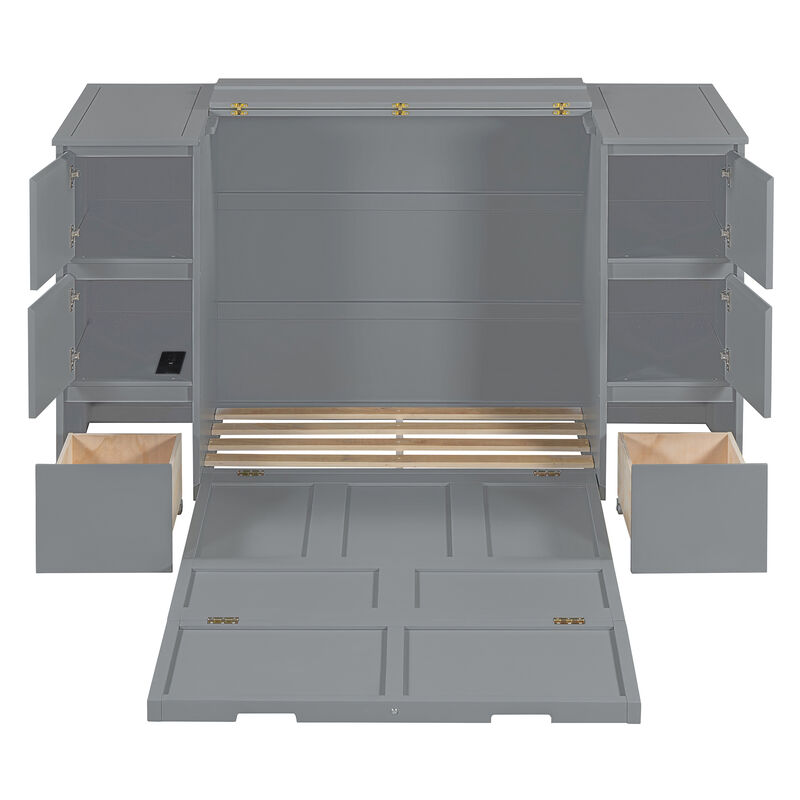 Merax Murphy Bed with Drawers