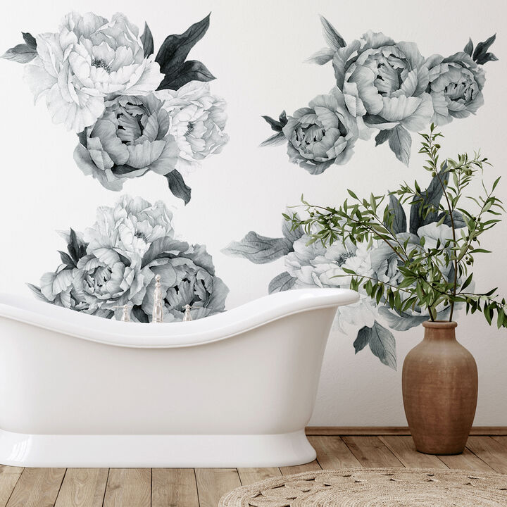 Midnight Peonies Wall Decals