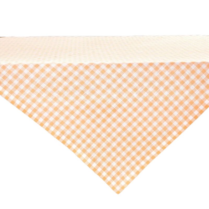 Solino Home 100% Pure Linen Table Throw 52 x 52 Inch | Gingham Check for Thanksgiving, Christmas