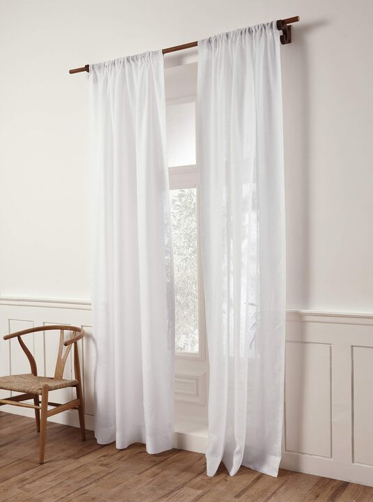Solino Home 100% Pure Linen Sheer Curtain Curtain