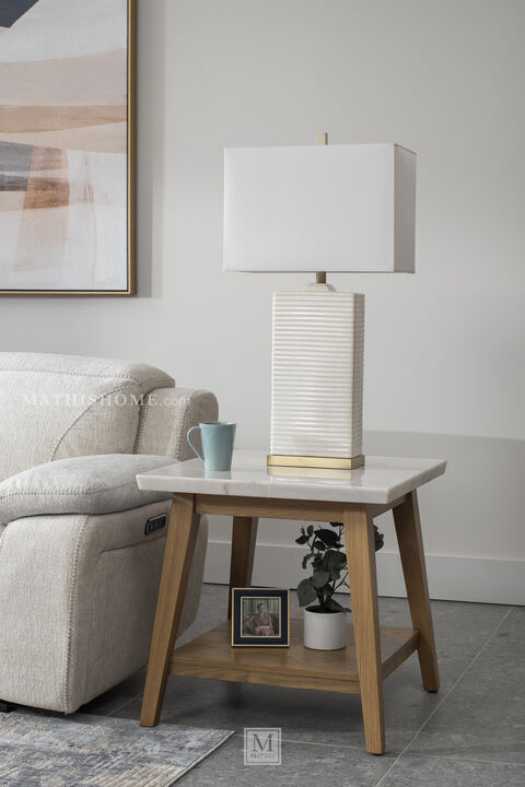 Vida Marble Top End Table