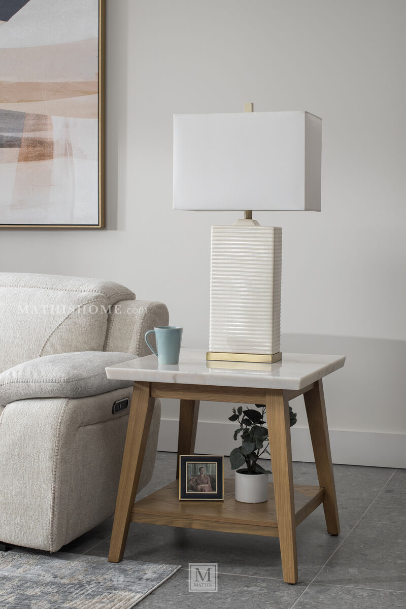 Vida Marble Top End Table