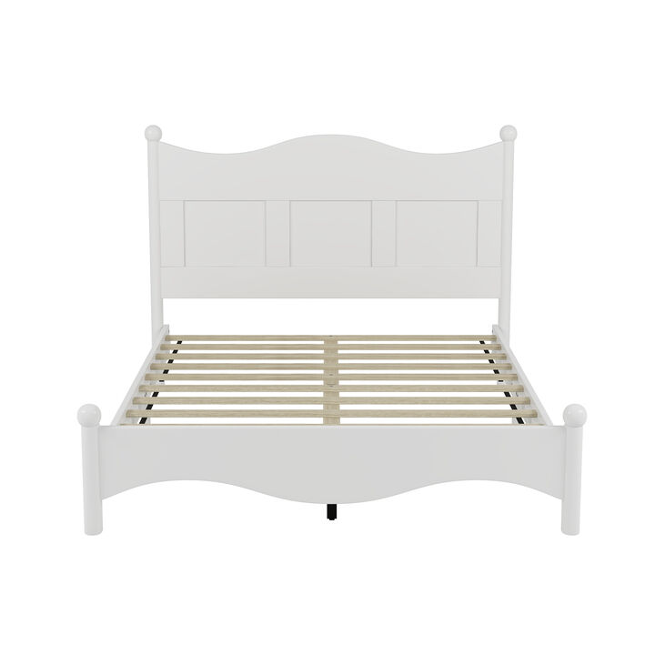 Merax Elegant Design Wood Platform Bed with Headboard